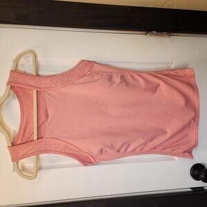 Soybu Women's Pink Activewear Tank Top with built-in bra- Medium